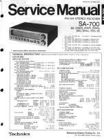Technics - SA-700 - Service manual 